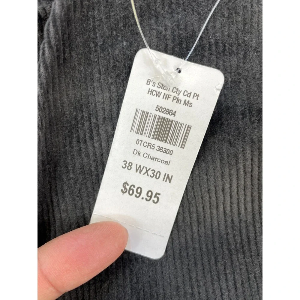 L.L.Bean Corduroy Pants Men's 38x30 Charcoal Comfort Waist Straight Leg - Picture 6 of 10